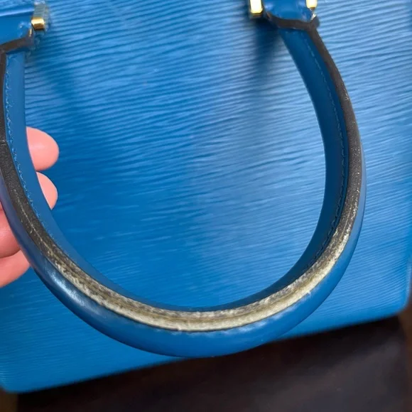 Louis Vuitton Blue Epi Leather Satchel - Picture 15 of 16